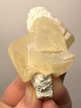 Load image into Gallery viewer, Rare Druzy Golden “Diamond” Calcite on Zeolite Matrix — Maharashtra, India | Collector Cabinet Specimen