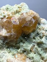 Load image into Gallery viewer, Hessonite Garnet Cluster on Matrix – Natural Collector Specimen from Pakistan | High-Grade Orange-Red Garnet Crystals