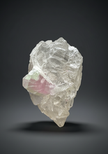 Load image into Gallery viewer, Watermelon Tourmaline on Quartz Matrix – Collector Mineral Specimen from Pakistan