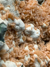 Load image into Gallery viewer, Peach Druzy Heulandite on Matrix – India | Rare Peach Crystal Mineral Specimen for Collectors & Display