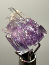 Load image into Gallery viewer, Rhodochrosite + Quartz on Purple Isometric Fluorite (Thumbnail Specimen) | Wutong Mine, China