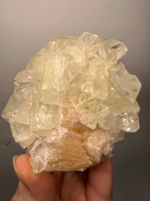 Load image into Gallery viewer, High-Grade Light Green Apophyllite on Pink Stilbite Zeolite | Indian Collector Mineral Specimen