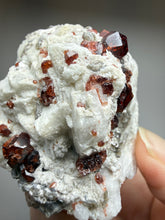 Load image into Gallery viewer, High-Grade Naturally Faceted Red Spessartine Garnet on Matrix — Skardu, Pakistan