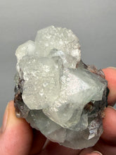 Load image into Gallery viewer, Lustrous Apophyllite over Red Heulandite (Zeolite Pocket) — Deccan Traps, Maharashtra, India