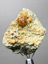 Load image into Gallery viewer, Hessonite Garnet Cluster on Matrix – Natural Collector Specimen from Pakistan | High-Grade Orange-Red Garnet Crystals