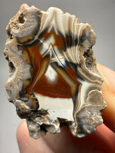 Load image into Gallery viewer, INCREDIBLE High-Grade Indonesian Sumatra Agate Pair – Vibrant Banded Chalcedony with Rich Color Zoning | Ethical Lapidary & Collector Display Specimens