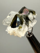 Load image into Gallery viewer, Blue Cap Dark Green Stak Nala Tourmaline and Cleavelandite – Haramosh Mountains, Pakistan | Thumbnail Specimen