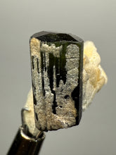 Load image into Gallery viewer, Dark Green Stak Nala Tourmaline and Cleavelandite – Haramosh Mountains, Pakistan | Thumbnail Specimen