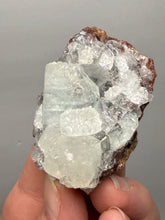 Load image into Gallery viewer, Lustrous Apophyllite over Red Heulandite (Zeolite Pocket) — Deccan Traps, Maharashtra, India