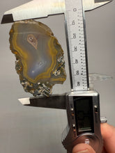 Load image into Gallery viewer, High-Grade Indonesian Sumatra Agate Pair – Vibrant Banded Chalcedony with Rich Color Zoning | Ethical Lapidary & Collector Display Specimens