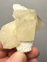 Load image into Gallery viewer, Rare Druzy Golden “Diamond” Calcite on Zeolite Matrix — Maharashtra, India | Collector Cabinet Specimen