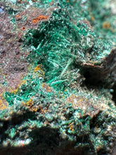 Load image into Gallery viewer, Brochantite Collector Mineral Specimen – Vivid Green Copper Crystals from Morocco