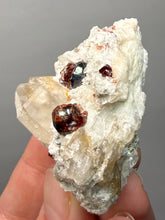 Load image into Gallery viewer, High-Grade Naturally Faceted Red Spessartine Garnet on Matrix — Skardu, Pakistan