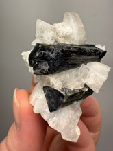 Load image into Gallery viewer, Dark Green Cap Stak Nala Tourmaline on Cleavelandite Matrix – Haramosh Mountains, Pakistan