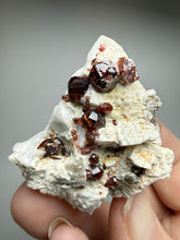 Load image into Gallery viewer, High-Grade Naturally Faceted Red Spessartine Garnet on Matrix — Skardu, Pakistan