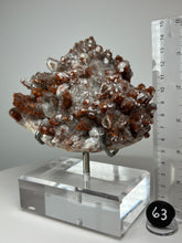 Load image into Gallery viewer, Red Phantom Pagoda Tower Calcite from Hubei Province, China • High Grade High Shine • Stand Included • Mineral Collector’s Showpiece