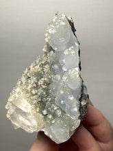 Load image into Gallery viewer, Druzy Chalcedony Stalactite with Druzy Clear Apophyllite & Optical Calcite | Maharashtra, India