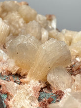 Load image into Gallery viewer, Shiny Peach Stilbite on Druzy Red Heulandite – High-Grade Collector Mineral Specimen from India