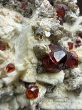 Load image into Gallery viewer, High-Grade Naturally Faceted Red Spessartine Garnet on Matrix — Skardu, Pakistan