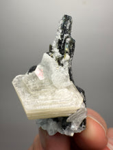 Load image into Gallery viewer, Blue and Dark Green Cap Stak Nala Tourmaline on Cleavelandite Matrix – Haramosh Mountains, Pakistan