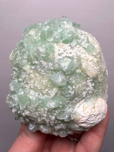 Load image into Gallery viewer, Luminous Mint Apophyllite with Glittering Druzy Sugar Quartz – India