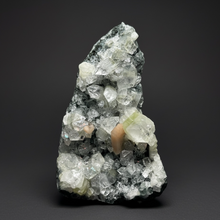 Load image into Gallery viewer, High-Grade Green Apophyllite with Pink Stilbite on Black Chalcedony – Deccan Traps, India