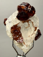Load image into Gallery viewer, High-Grade Naturally Faceted Red Spessartine Garnet on Matrix — Skardu, Pakistan