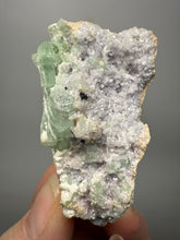 Load image into Gallery viewer, Light Purple Lepidolite with Light Green Tourmaline on Matrix – Pakistan Mineral Specimen | Collector Grade