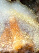 Load image into Gallery viewer, “Goblin Chalcedony” Pink & Orange Druzy Botryoidal Stalactites — Tichka Massif, High Atlas, Morocco