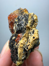 Load image into Gallery viewer, Naturally Faceted Zircon Crystal on Pegmatite–Biotite Matrix • Pakistan Mineral Specimen