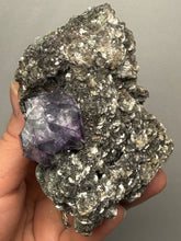 Load image into Gallery viewer, Fluorite Cluster with Mica & Chalcopyrite | Cabinet Specimen | Yaogangxian Mine, Chenzhou, Hunan Province, China