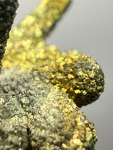 Load image into Gallery viewer, Chalcopyrite Botryoidal Stalactites on Calcite – Cabinet Specimen | Tongshankou Mine, Edong, Daye, Huangshi Prefecture, Hubei Province, China