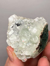 Load image into Gallery viewer, Light Mint Green “Disco Ball” Radial Apophyllite on Pink & Green Heulandite — Deccan Traps, India