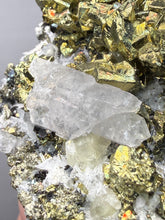 Load image into Gallery viewer, 3.8” New Find: Huanzala Mine Peru Sphalerite + Chalcopyrite + Apatite + Calcite + Quartz | Collector Display Specimen
