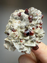 Load image into Gallery viewer, High-Grade Naturally Faceted Red Spessartine Garnet on Matrix — Skardu, Pakistan
