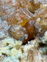 Load image into Gallery viewer, Hessonite Garnet Cluster on Matrix – Natural Collector Specimen from Pakistan | High-Grade Orange-Red Garnet Crystals