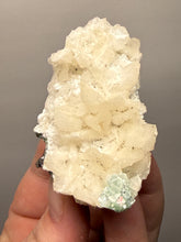 Load image into Gallery viewer, High-Grade Gemmy Green Apophyllite on White Stilbite & Apophyllite | Deccan Traps, Maharashtra, India