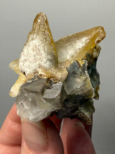 Load image into Gallery viewer, Isometric Fluorite & Scalenohedral Calcite Specimen | Pakistan Mineral Collector Display Piece