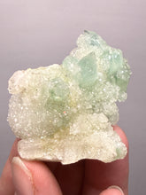 Load image into Gallery viewer, Luminous Mint Apophyllite with Glittering Druzy Sugar Quartz – India