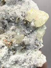 Load image into Gallery viewer, 3.8” New Find: Huanzala Mine Peru Sphalerite + Chalcopyrite + Apatite + Calcite + Quartz | Collector Display Specimen