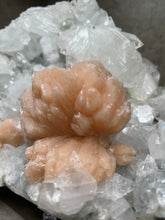 Load image into Gallery viewer, FINE MINERAL | Gem Apophyllite with Spectacular Pink Stilbite Flower | Maharashtra, India