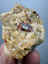 Load image into Gallery viewer, Naturally Faceted Zircon Crystal on Pegmatite–Quartz and Biotite Matrix • Pakistan Mineral Specimen