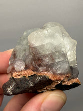 Load image into Gallery viewer, Lustrous Apophyllite over Red Heulandite (Zeolite Pocket) — Deccan Traps, Maharashtra, India