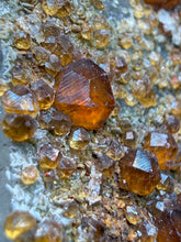 Load image into Gallery viewer, Spessartine Garnet on Smoky Quartz | Wushan Spessartine Mine, Tongbei, Yunxiao Co., Zhangzhou, Fujian, China