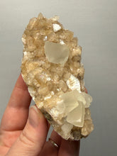 Load image into Gallery viewer, Rare Druzy Golden Diamond Calcite & Pink Huelandite Matrix — Maharashtra, India | Collector Cabinet Specimen