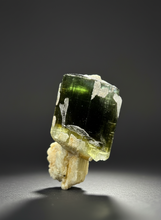 Load image into Gallery viewer, Dark Green Cap Stak Nala Tourmaline and Cleavelandite – Haramosh Mountains, Pakistan | Thumbnail Specimen