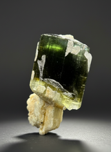 Load image into Gallery viewer, Dark Green Cap Stak Nala Tourmaline and Cleavelandite – Haramosh Mountains, Pakistan | Thumbnail Specimen