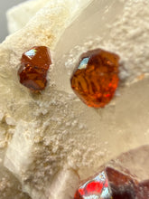 Load image into Gallery viewer, High-Grade Naturally Faceted Red Spessartine Garnet on Matrix — Skardu, Pakistan