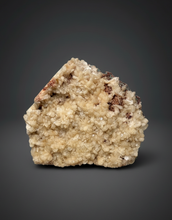Load image into Gallery viewer, Shiny Peach Stilbite on Druzy Red Heulandite – High-Grade Collector Mineral Specimen from India