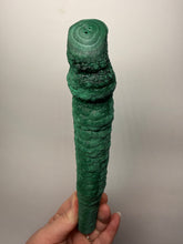 Load image into Gallery viewer, 8.5” Druzy Malachite Stalactite — Botryoidal “Cave” Formation | DR Congo | Collector Mineral Specimen